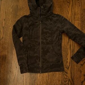 Lululemon scuba Camouflage Zip-Up Hoodie